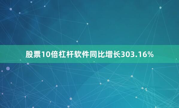 股票10倍杠杆软件同比增长303.16%