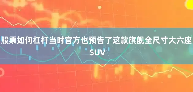 股票如何杠杆当时官方也预告了这款旗舰全尺寸大六座 SUV